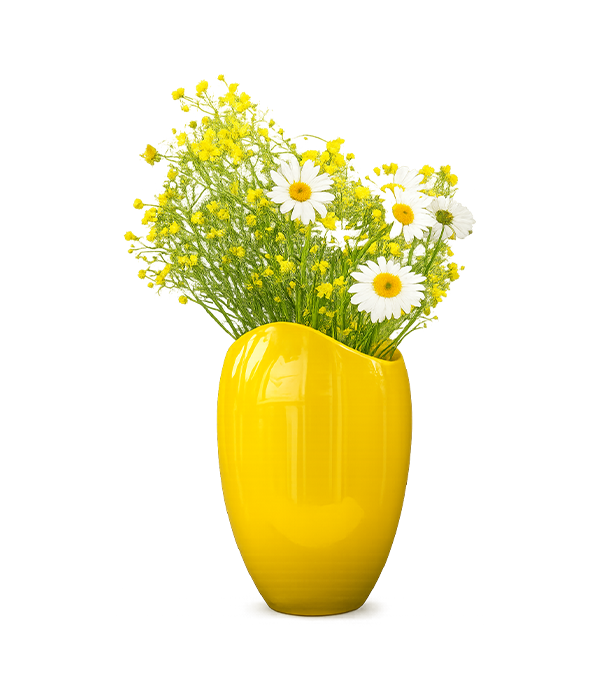 Vibrant Yellow Vase