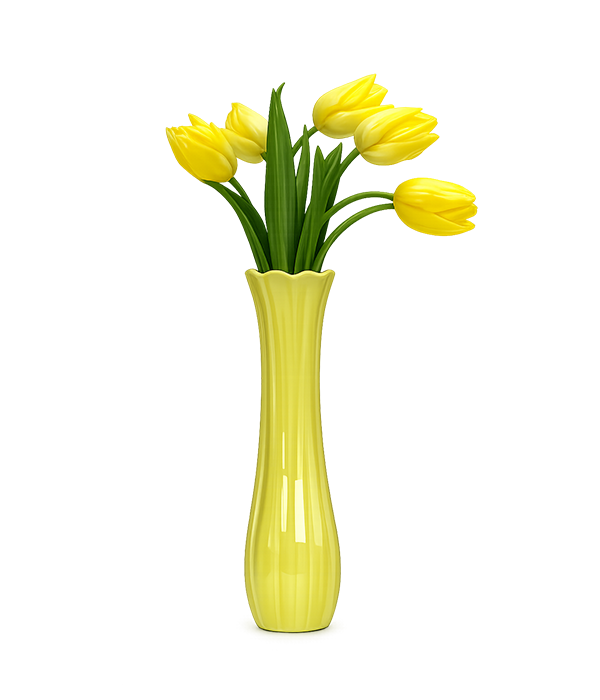 Yellow Ceramic Vase