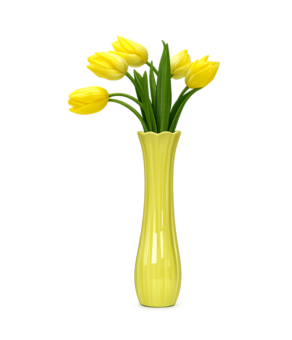 Yellow Ceramic Vase