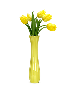 Yellow Ceramic Vase